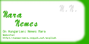 mara nemes business card